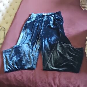 12th Tribe Velvet Pants in Dark Blue
